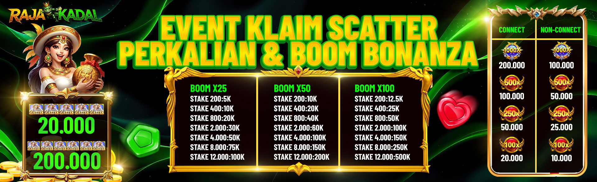 EVENT KLAIM SCATTER PERKALIAN & BOOM BONANZA