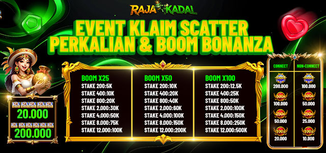 EVENT KLAIM SCATTER PERKALIAN & BOOM BONANZA